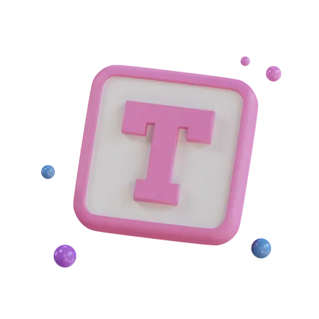 Text Tool  3D Icon