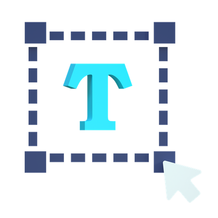 Text Tool  3D Icon