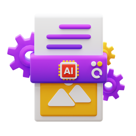 Texte en image ai  3D Icon