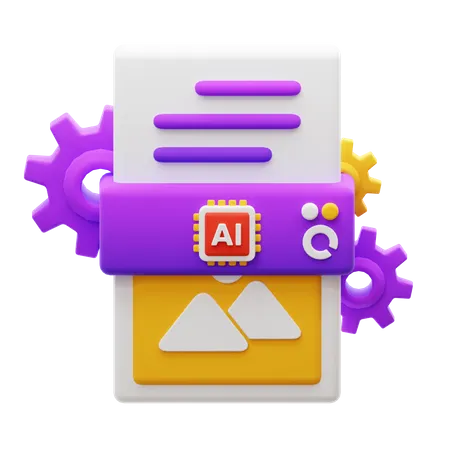 Texte en image ai  3D Icon