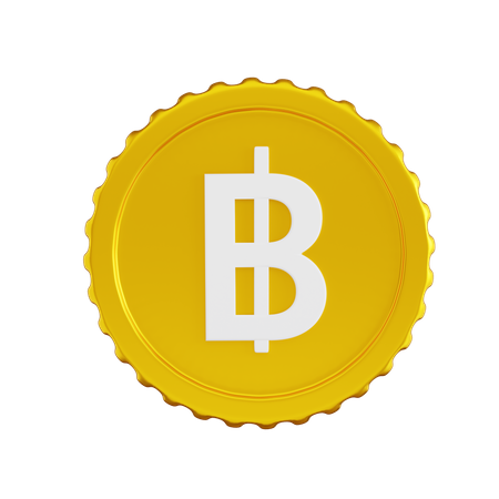 Thailand Bhat Coin  3D Icon