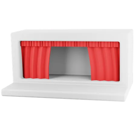 Theatre Stage  3D Icon