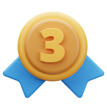 Three Medal  3D Icon