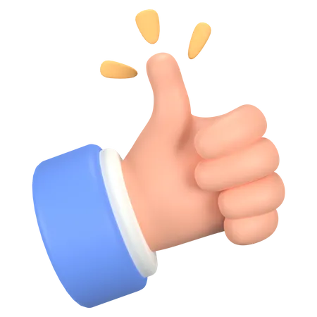 Thumbs Up Hand Gesture  3D Icon