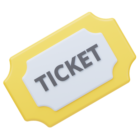 Ticket  3D Icon