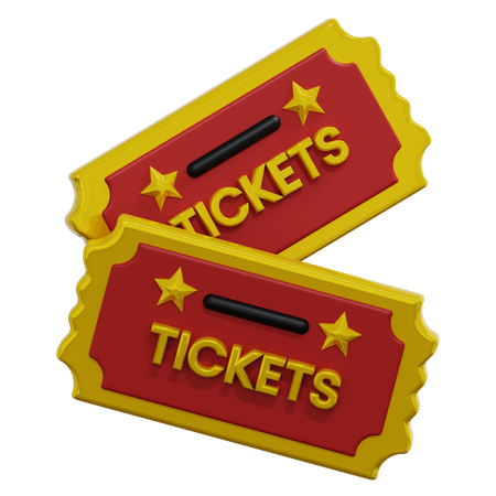 Tickets  3D Icon