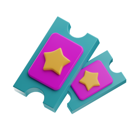 Tickets  3D Icon