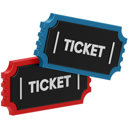 Tickets  3D Icon