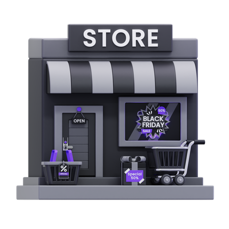 Tienda de viernes negro  3D Icon