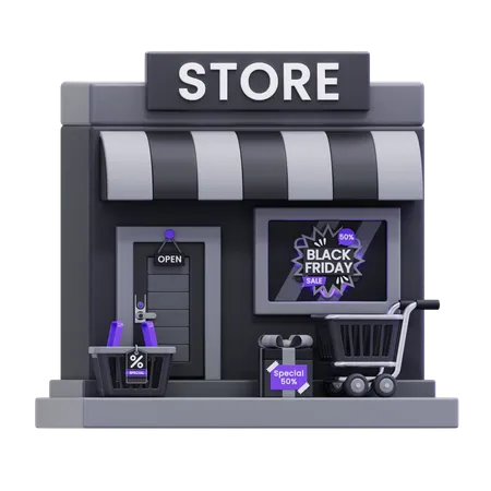 Tienda de viernes negro  3D Icon