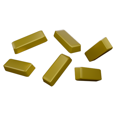 Tijolo de ouro  3D Icon