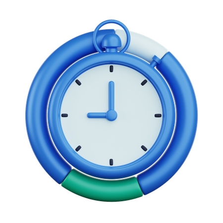 Time Chart  3D Icon