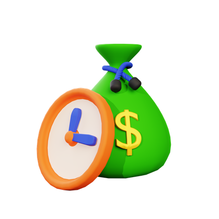 Time Is Money  3D Icon