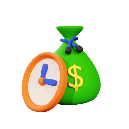 Time Is Money  3D Icon