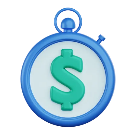 Time Is Money  3D Icon