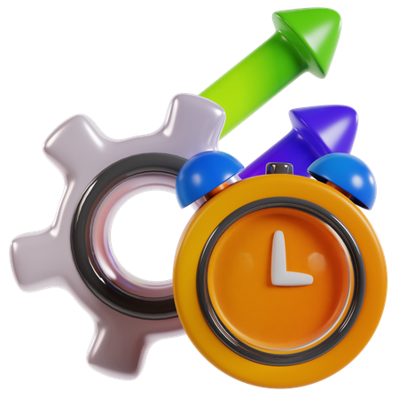 Time Management Productivity  3D Icon