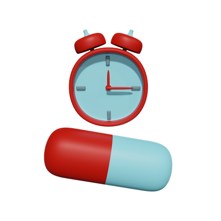 Time Of Taking Medications  3D Icon