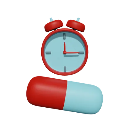 Time Of Taking Medications  3D Icon