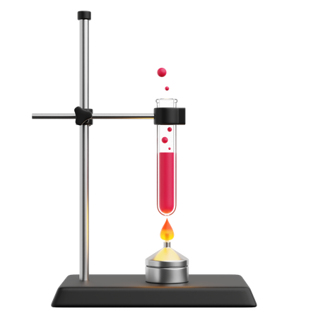 Titration Tube Experiment  3D Illustration