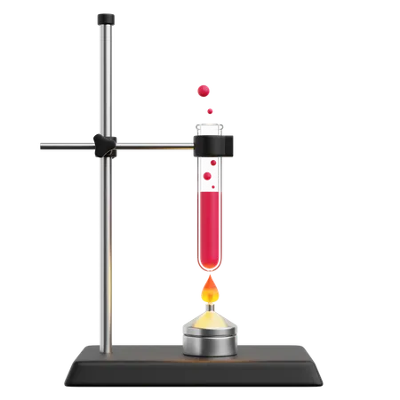 Titration Tube Experiment  3D Illustration