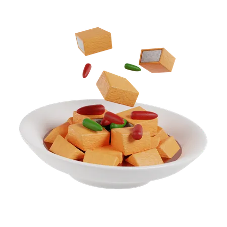 Tofu Gejrot  3D Icon