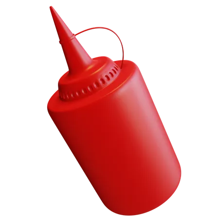 Tomaten-Ketchup  3D Illustration