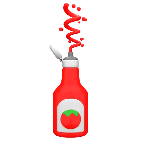 Tomato Ketchup  3D Illustration