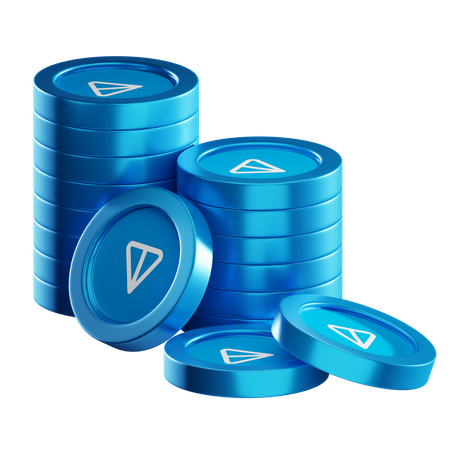 Ton Coin Stacks  3D Icon