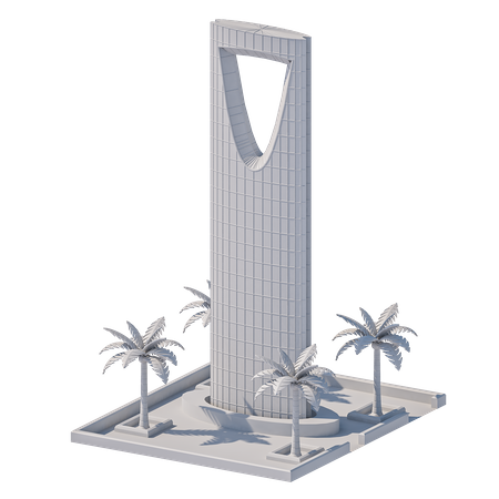 Torre del Reino Riad  3D Icon