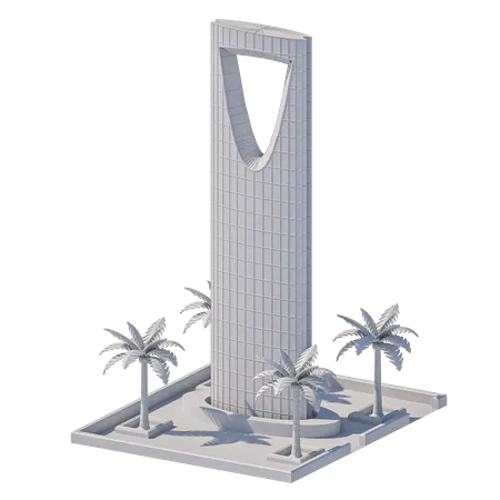 Torre del Reino Riad  3D Icon