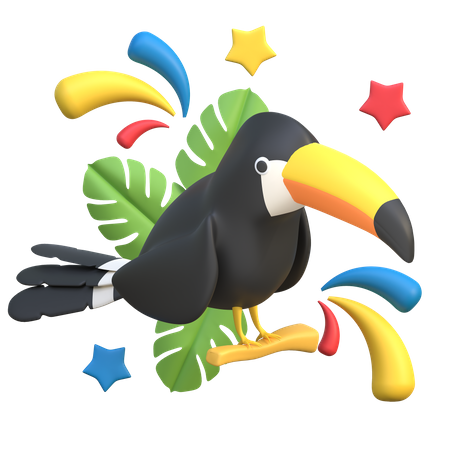 Oiseau toucan  3D Icon