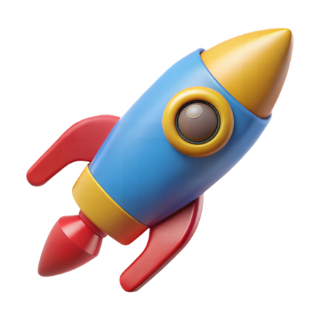 Toy Rocket  3D Icon