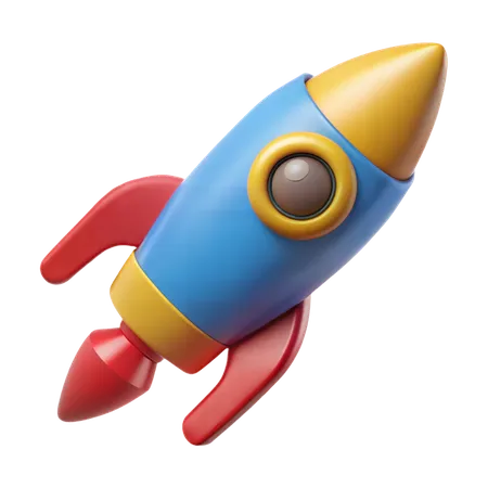 Toy Rocket  3D Icon