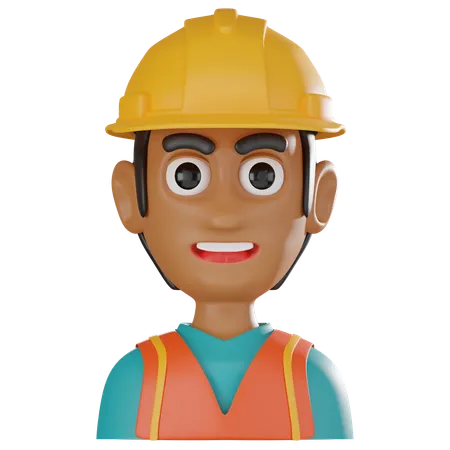 Trabalhador da construção  3D Icon