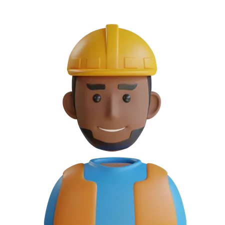 Trabalhador da construção  3D Icon