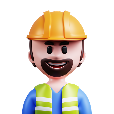 Trabalhador da construção  3D Icon