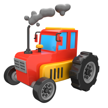 Tractor  3D Illustration