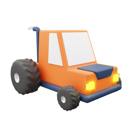 Tractor  3D Illustration