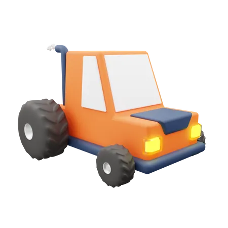 Tractor  3D Illustration