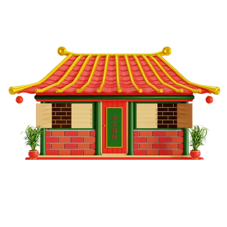 Traditional Building Chinese  3D Icon