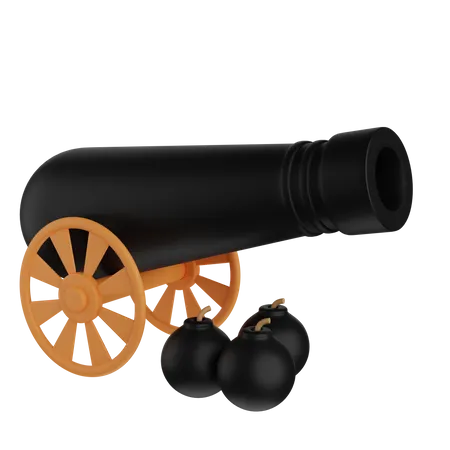 Traditional Cannon  3D Icon