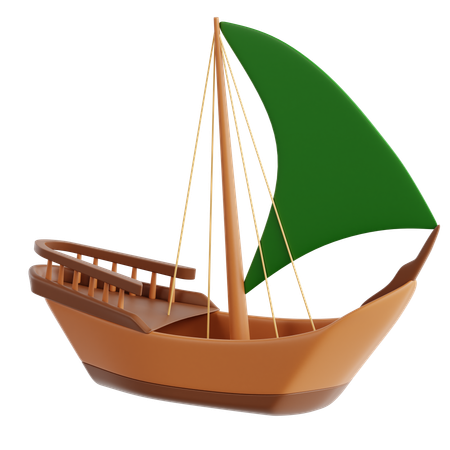 Traditional Dhow  3D Icon