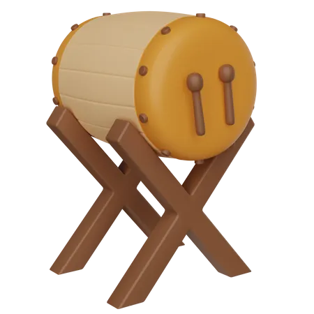 Traditional Drum Bedug  3D Icon