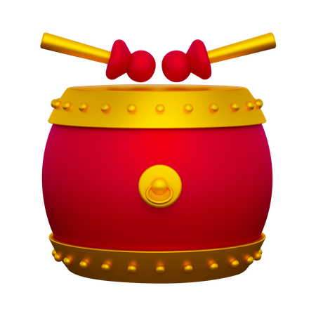 Traditional Percussion Drum  3D Icon