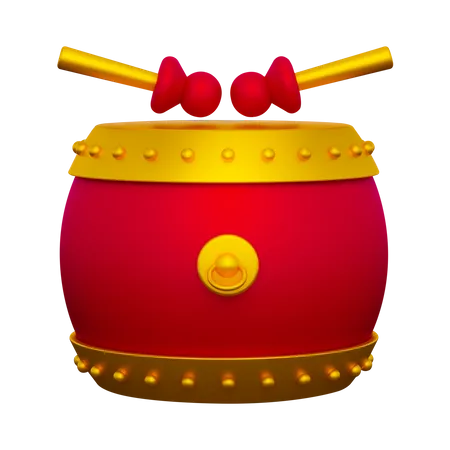 Traditional Percussion Drum  3D Icon