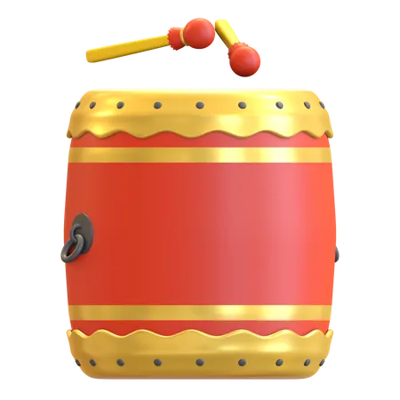 Traditional percussion drum  3D Illustration