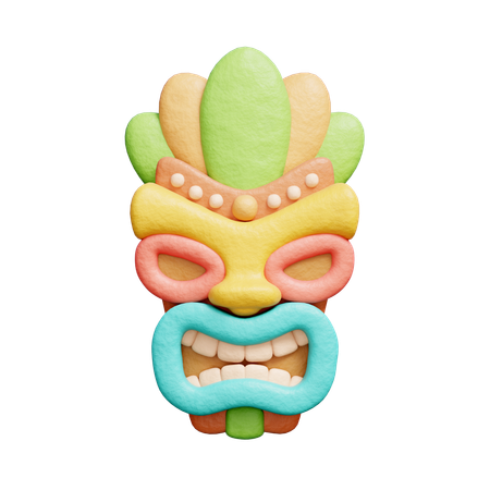 Traditional tiki mask  3D Icon