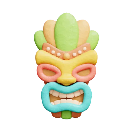 Traditional tiki mask  3D Icon