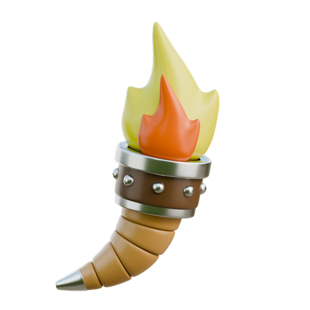 Traditional Torch  3D Icon