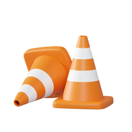 Traffic construction cone  3D Illustration